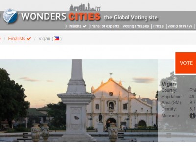 PRESS RELEASE: Vote for Vigan, Philippines to be one of the new Seven Wonder Cities of the World