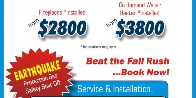 HEATING FOR THE COLD WEATHER! Book Now and Beat the Fall Rush!