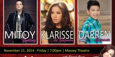 Voice of the Philippines – Live Concert, Friday, November 21st @ Massey Theatre