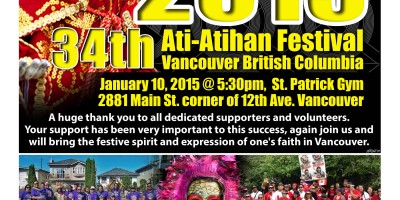 Aklanon Sto. Nino Association of BC presents ATI-ATIHAN FESTIVAL, Jan. 10th 2015!