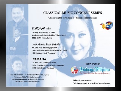 CLASSICAL MUSIC CONCERT SERIES Celebrating the 117th Year of Philippine Independence