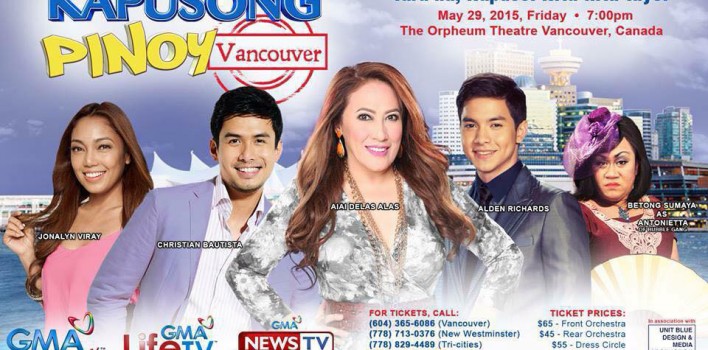 KAPUSONG PINOY Vancouver May 29, 2015 at the Orpheum Theatre, Vancouver