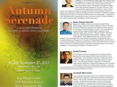 Autumn Serenade Friday, November 27, 2015