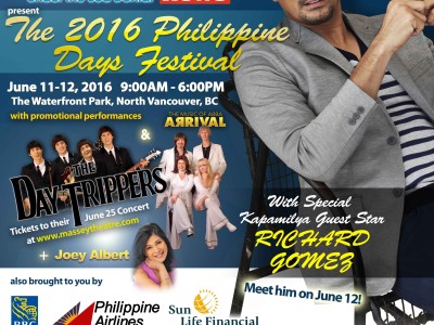 PHILIPPINE DAYS FESTIVAL JUNE 11-12 AT WATERFRONT PARK, NORTH VANCOUVER