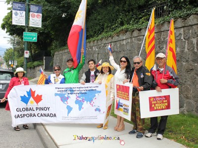 Vancouver Pinoys rally to celebrate decision against China