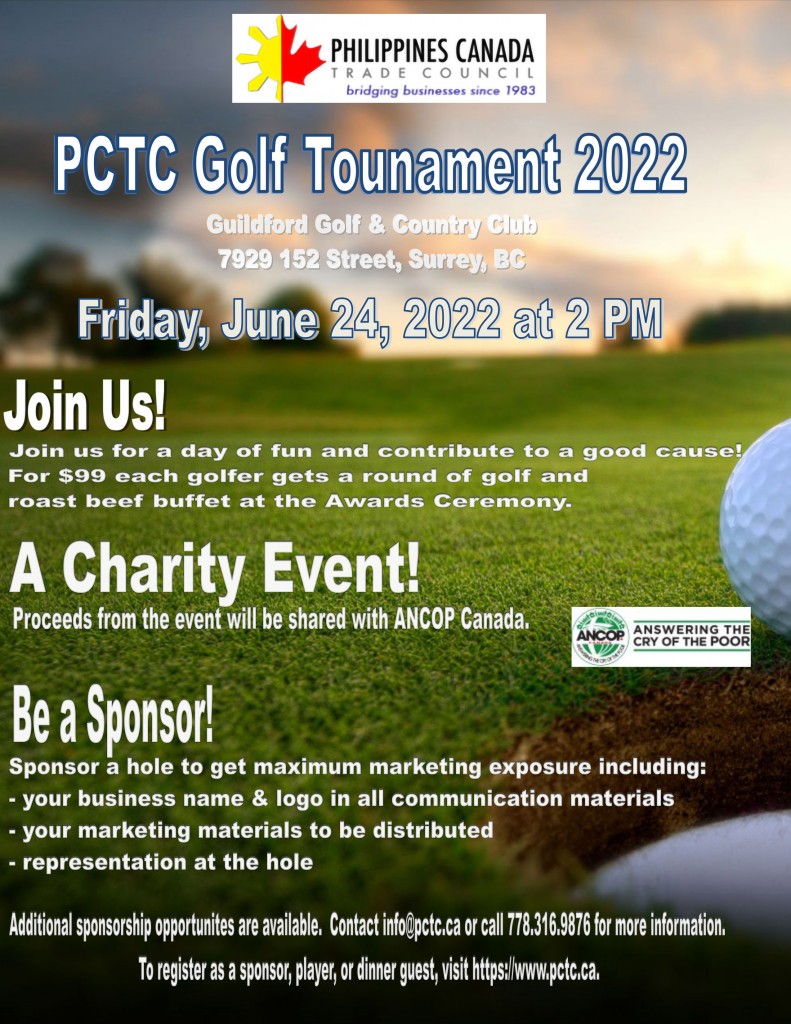 PCTC golf tournament flyer