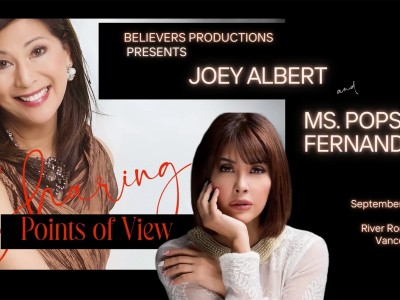 “Sharing Points of View” concert featuring Joey Albert & Pops Fernandez Sept 16, 2023 at River Rock Hotel