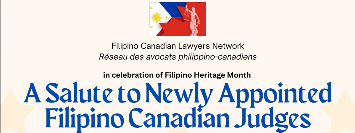 A Salute to Newly Appointed Filipino Canadian Judges